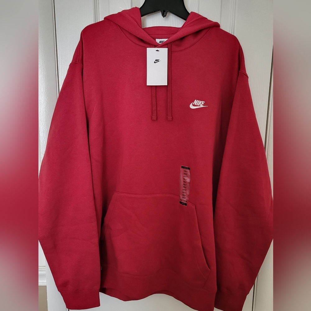 Nike XXL-Tall Men's Red Hoodie